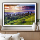 Green Hills and Sunset Wall Art Print - Scenic Landscape by MyGreatCanvas | Canvas Wall Art Prints | Photo Prints & Wall Decor