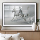 Large Wall Art Canvas Print – Beautiful Running White Horses by MyGreatCanvas | Canvas Wall Art Prints | Photo Prints & Wall Decor