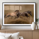 Large Wall Art Canvas Print – Two Running Brown Horses by MyGreatCanvas | Canvas Wall Art Prints | Photo Prints & Wall Decor