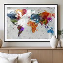 World Map Canvas Print – Framed Travel Map Wall Art for by MyGreatCanvas | Canvas Wall Art Prints | Photo Prints & Wall Decor