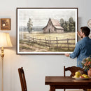 Rustic Farmhouse Barn Wall Art | 3-Panel Framed Gallery Wrap
