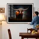 Abstract Texas Longhorn Wall Art Print | 3-Panel Large Texas