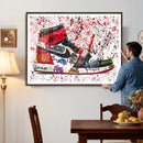 Jordan Shoes Graffiti Wall Art Canvas Print- Jordan Graffiti