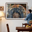 Framed Tree Ring Wall Art - Abstract Colorful Tree Ring Wall
