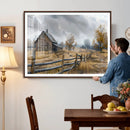 Rustic Autumn Farmhouse Wall Art Canvas Print – Serene