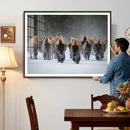 Bison Herd Wall Art Canvas Print, Framed Rustic Wildlife by MyGreatCanvas | Canvas Wall Art Prints | Photo Prints & Wall Decor