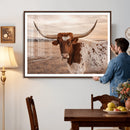 Texas Longhorn Cow Canvas Wall Art, Majestic Bull and Rustic by MyGreatCanvas | Canvas Wall Art Prints | Photo Prints & Wall Decor