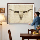 Longhorn Skull Wall Art Canvas Print – Rustic Western by MyGreatCanvas | Canvas Wall Art Prints | Photo Prints & Wall Decor