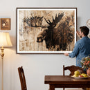 Moose Canvas Wall Art — Rustic Wildlife Painting Print | by MyGreatCanvas | Canvas Wall Art Prints | Photo Prints & Wall Decor