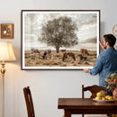 Texas Longhorn Cattle Wall Art, Rustic Western Ranch Canvas by MyGreatCanvas | Canvas Wall Art Prints | Photo Prints & Wall Decor
