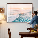 Sunset Surfing Wall Art Canvas Print, Ocean Wave Surfer with by MyGreatCanvas | Canvas Wall Art Prints | Photo Prints & Wall Decor