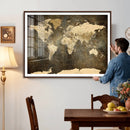 Large Framed Vintage World Map Wall Art Print for Home Wall by MyGreatCanvas | Canvas Wall Art Prints | Photo Prints & Wall Decor