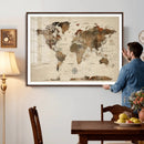 World Map Canvas Print – Framed Detailed Map of the World by MyGreatCanvas | Canvas Wall Art Prints | Photo Prints & Wall Decor