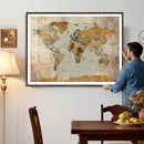 World Map Canvas Print – Detailed Map of the World Wall Art by MyGreatCanvas | Canvas Wall Art Prints | Photo Prints & Wall Decor