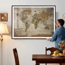 World Map Canvas Print – Framed Travel Map Wall Art for by MyGreatCanvas | Canvas Wall Art Prints | Photo Prints & Wall Decor