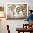 Vibrant Watercolor World Map Canvas Wall Art – Framed Travel by MyGreatCanvas | Canvas Wall Art Prints | Photo Prints & Wall Decor