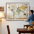 Personalized World Map Canvas Print – Colorful Watercolor by MyGreatCanvas | Canvas Wall Art Prints | Photo Prints & Wall Decor