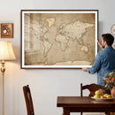 Colorful Watercolor World Map Canvas Wall Art – Framed by MyGreatCanvas | Canvas Wall Art Prints | Photo Prints & Wall Decor