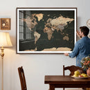 Vintage World Map Canvas Wall Art – Framed Travel Map for by MyGreatCanvas | Canvas Wall Art Prints | Photo Prints & Wall Decor