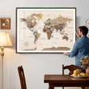 World Map Canvas Print – Framed Detailed Map of the World by MyGreatCanvas | Canvas Wall Art Prints | Photo Prints & Wall Decor