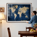 World Map Canvas Print – Framed Travel Map Wall Art for