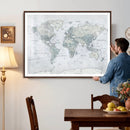 World Map Canvas Print – Detailed Map of the World Wall Art