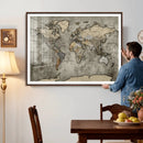 World Map Canvas Print – Detailed Map of the World Wall Art
