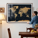 Framed Large World Map Wall Art Canvas Print – Stunning by MyGreatCanvas | Canvas Wall Art Prints | Photo Prints & Wall Decor