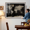Detailed World Map Wall Art Print - Large Framed World Map