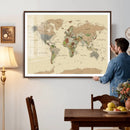 Extra Large World Map Canvas Print – Detailed Map of the by MyGreatCanvas | Canvas Wall Art Prints | Photo Prints & Wall Decor