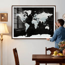 World Map Canvas Print – Framed Push Pin Wall Art, Color by MyGreatCanvas | Canvas Wall Art Prints | Photo Prints & Wall Decor