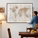 Detailed World Map Wall Art Canvas Print for Home and Office Decor by MyGreatCanvas | Canvas Wall Art Prints | Photo Prints & Wall Decor