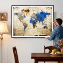 World Map Canvas Print – Colorful Abstract Travel Map, by MyGreatCanvas | Canvas Wall Art Prints | Photo Prints & Wall Decor