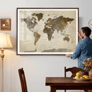 Vintage World Map Canvas Wall Art – Framed Travel Map for by MyGreatCanvas | Canvas Wall Art Prints | Photo Prints & Wall Decor