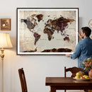 World Map Canvas Triptych – Colorful Global Wall Art for by MyGreatCanvas | Canvas Wall Art Prints | Photo Prints & Wall Decor