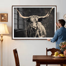 Vintage Texas Longhorn Bull Wall Art Canvas Print, Cow by MyGreatCanvas | Canvas Wall Art Prints | Photo Prints & Wall Decor