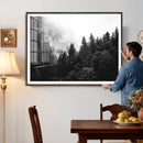 Black White Forest Wall Art Canvas Print, Misty Pine Tree by MyGreatCanvas | Canvas Wall Art Prints | Photo Prints & Wall Decor