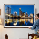 Austin Skyline Wall Art Canvas Print, Austin Downtown Night by MyGreatCanvas | Canvas Wall Art Prints | Photo Prints & Wall Decor