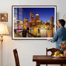 Boston Wall Art Canvas Print, Boston City Downtown Night by MyGreatCanvas | Canvas Wall Art Prints | Photo Prints & Wall Decor