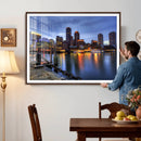 Boston Wall Art Canvas Print, Boston City Downtown Night by MyGreatCanvas | Canvas Wall Art Prints | Photo Prints & Wall Decor