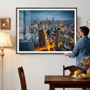 Chicago Wall Art Canvas Print - Chicago City Downtown Night by MyGreatCanvas | Canvas Wall Art Prints | Photo Prints & Wall Decor