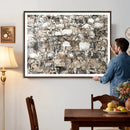 Texas Longhorn Cow Farmhouse Animals Wall Art Canvas Print - by MyGreatCanvas | Canvas Wall Art Prints | Photo Prints & Wall Decor