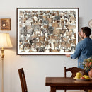Abstract Longhorn Wall Art Canvas Print - Cow Animal Drawing by MyGreatCanvas | Canvas Wall Art Prints | Photo Prints & Wall Decor