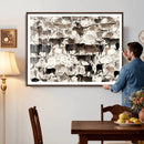 Abstract Texas Longhorn Print - Longhorn Herd Print for by MyGreatCanvas | Canvas Wall Art Prints | Photo Prints & Wall Decor