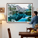 Alpine Mountain Lake Wall Art Canvas Print – Turquoise by MyGreatCanvas | Canvas Wall Art Prints | Photo Prints & Wall Decor