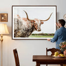 Texas Catle Longhorn Wall Art Canvas Print for Farmhouse by MyGreatCanvas | Canvas Wall Art Prints | Photo Prints & Wall Decor