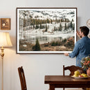 Snowy Mountain Landscape Wall Art Canvas Print, Alpine Pine by MyGreatCanvas | Canvas Wall Art Prints | Photo Prints & Wall Decor