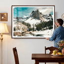 Snowy Mountain Wall Art Canvas Print, Alpine Pine Forest by MyGreatCanvas | Canvas Wall Art Prints | Photo Prints & Wall Decor