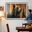 Rustic Bear Wall Art Canvas Print – Woodland Wildlife by MyGreatCanvas | Canvas Wall Art Prints | Photo Prints & Wall Decor