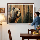Grizzly Bear Wall Art Canvas Print, Rustic Wildlife Bear by MyGreatCanvas | Canvas Wall Art Prints | Photo Prints & Wall Decor